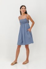 CAROLYN SMOCKED MINI DRESS