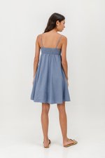 CAROLYN SMOCKED MINI DRESS