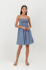 CAROLYN SMOCKED MINI DRESS