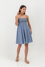 CAROLYN SMOCKED MINI DRESS