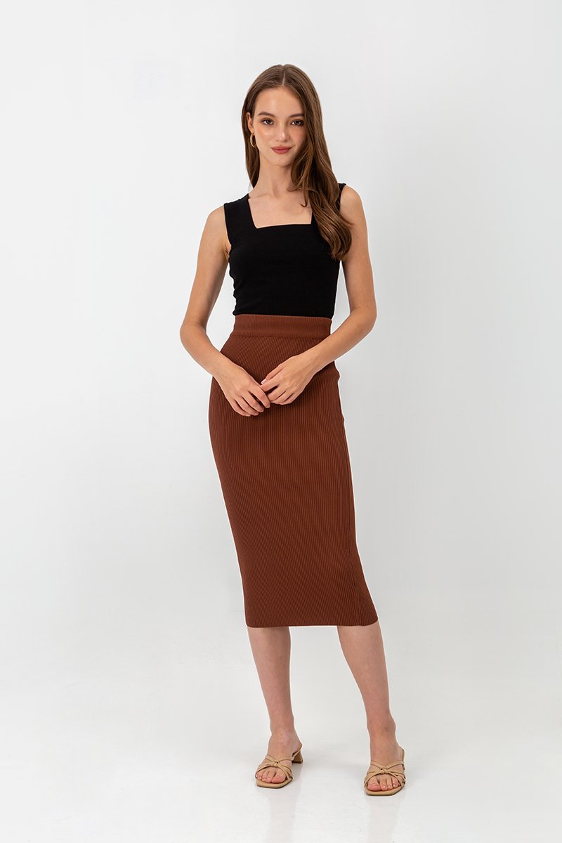 ISELLE KNIT MIDI SKIRT