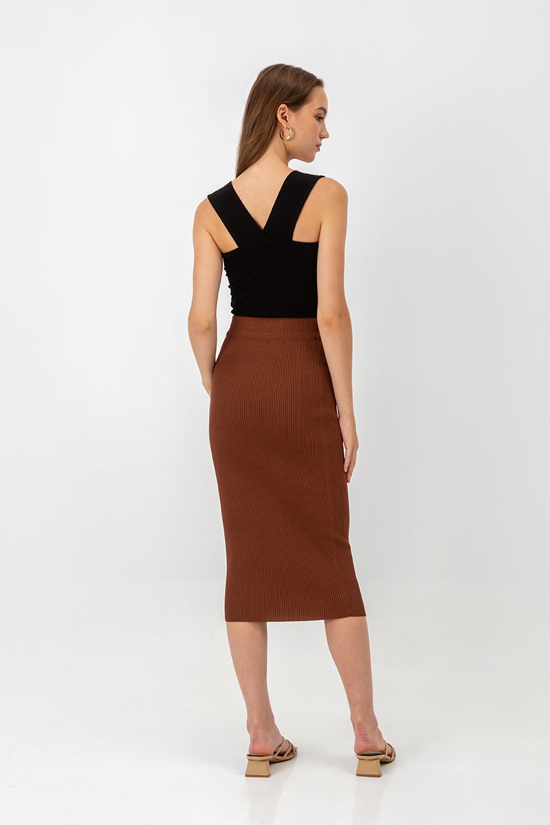 ISELLE KNIT MIDI SKIRT