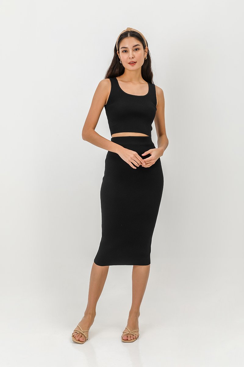 ISELLE KNIT MIDI SKIRT