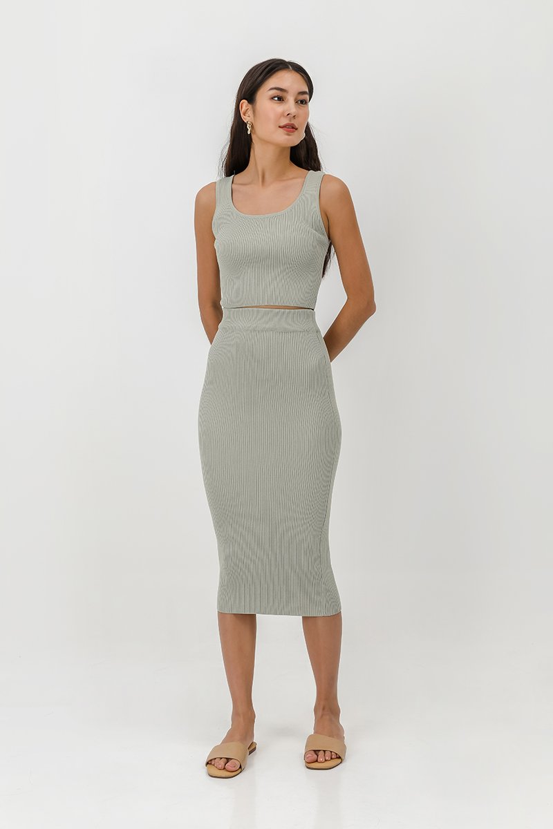 ISELLE KNIT MIDI SKIRT