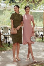 CALISTA POLKADOT WRAP CHEONGSAM