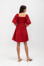 ROSE PUFF SLEEVE MINI DRESS ROSE PUFF SLEEVE MINI DRESS