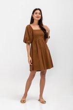 ROSE PUFF SLEEVE MINI DRESS ROSE PUFF SLEEVE MINI DRESS
