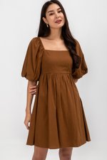 ROSE PUFF SLEEVE MINI DRESS ROSE PUFF SLEEVE MINI DRESS