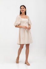 ROSE PUFF SLEEVE MINI DRESS ROSE PUFF SLEEVE MINI DRESS
