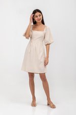 ROSE PUFF SLEEVE MINI DRESS ROSE PUFF SLEEVE MINI DRESS
