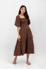 INARA MUSLIN SMOCKED PUFF SLEEVE CROP TOP INARA MUSLIN SMOCKED PUFF SLEEVE CROP TOP