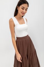 IMANI TIERED MUSLIN MIDI SKIRT