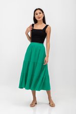 IMANI TIERED MUSLIN MIDI SKIRT