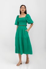 IMANI TIERED MUSLIN MIDI SKIRT