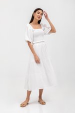 IMANI TIERED MUSLIN MIDI SKIRT