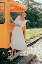 IMANI TIERED MUSLIN MIDI SKIRT