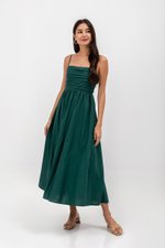 KIEVA PLEATED CHEST CAMISOLE MAXI DRESS