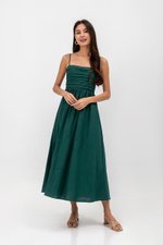 KIEVA PLEATED CHEST CAMISOLE MAXI DRESS
