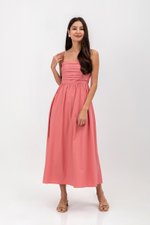 KIEVA PLEATED CHEST CAMISOLE MAXI DRESS