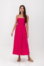 KIEVA PLEATED CHEST CAMISOLE MAXI DRESS