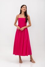 KIEVA PLEATED CHEST CAMISOLE MAXI DRESS