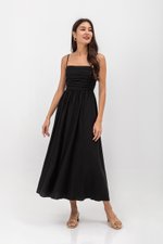 KIEVA PLEATED CHEST CAMISOLE MAXI DRESS