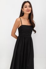 KIEVA PLEATED CHEST CAMISOLE MAXI DRESS