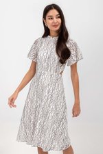 DENZEL FLUTTER SLEEVE LACE MIDI CHEONGSAM