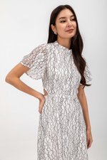 DENZEL FLUTTER SLEEVE LACE MIDI CHEONGSAM