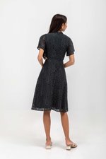 DENZEL FLUTTER SLEEVE LACE MIDI CHEONGSAM