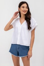 ADAHLIA V NECK BUTTONDOWN MUSLIN TOP