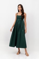 KAMILAH PLEATED CAMISOLE MAXI DRESS