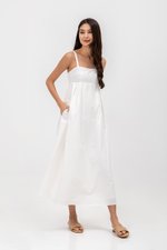 KAMILAH PLEATED CAMISOLE MAXI DRESS