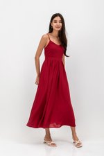 ADELAIDE CHECKERED CAMISOLE MAXI DRESS