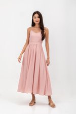 ADELAIDE CHECKERED CAMISOLE MAXI DRESS