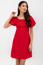 ROSALEE PUFF SLEEVE BABYDOLL LINEN MINI DRESS