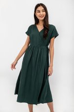 EMRY LINEN WRAP MAXI DRESS