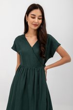 EMRY LINEN WRAP MAXI DRESS