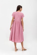 EMRY LINEN WRAP MAXI DRESS