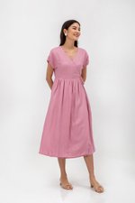 EMRY LINEN WRAP MAXI DRESS