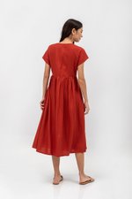 EMRY LINEN WRAP MAXI DRESS