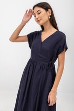 EMRY LINEN WRAP MAXI DRESS