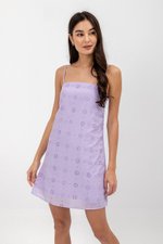REBECCA EYELET A LINE CAMISOLE MINI DRESS