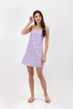 REBECCA EYELET A LINE CAMISOLE MINI DRESS