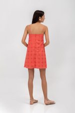 REBECCA EYELET A LINE CAMISOLE MINI DRESS