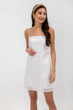 REBECCA EYELET A LINE CAMISOLE MINI DRESS