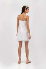 REBECCA EYELET A LINE CAMISOLE MINI DRESS