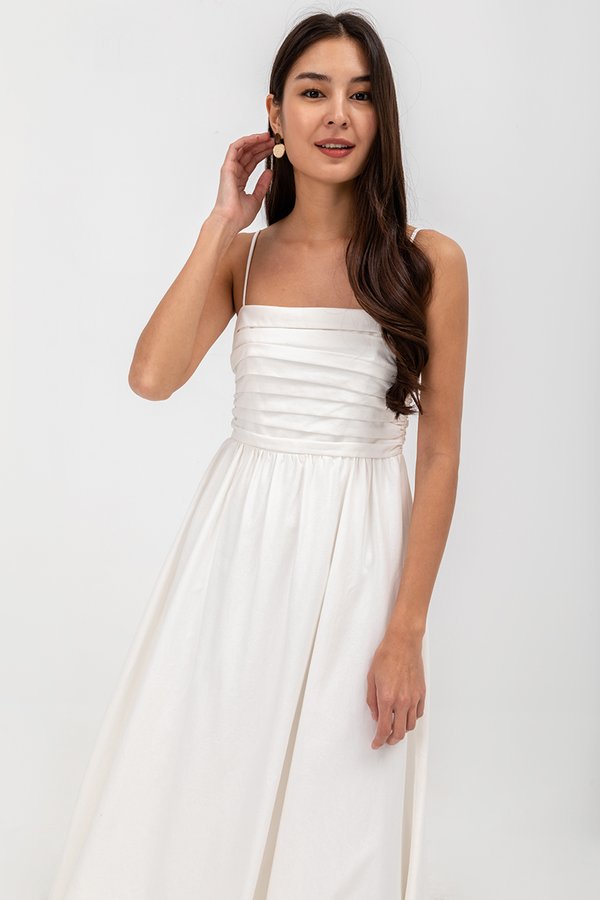KIEVA PLEATED CHEST CAMISOLE MAXI DRESS