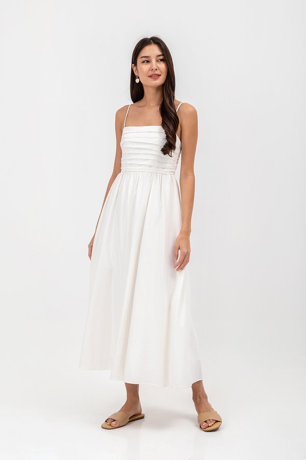 KIEVA PLEATED CHEST CAMISOLE MAXI DRESS
