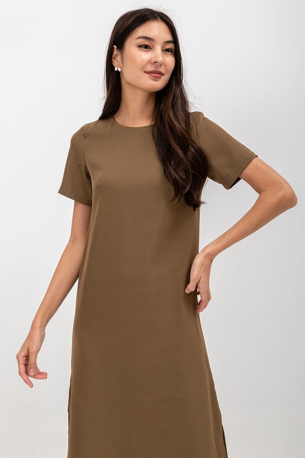 SHAILENE SIDE SLIT MIDI DRESS
